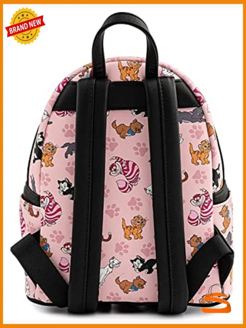 Disney Cats All Over Print Mini Backpack Faux Leather Handbag
